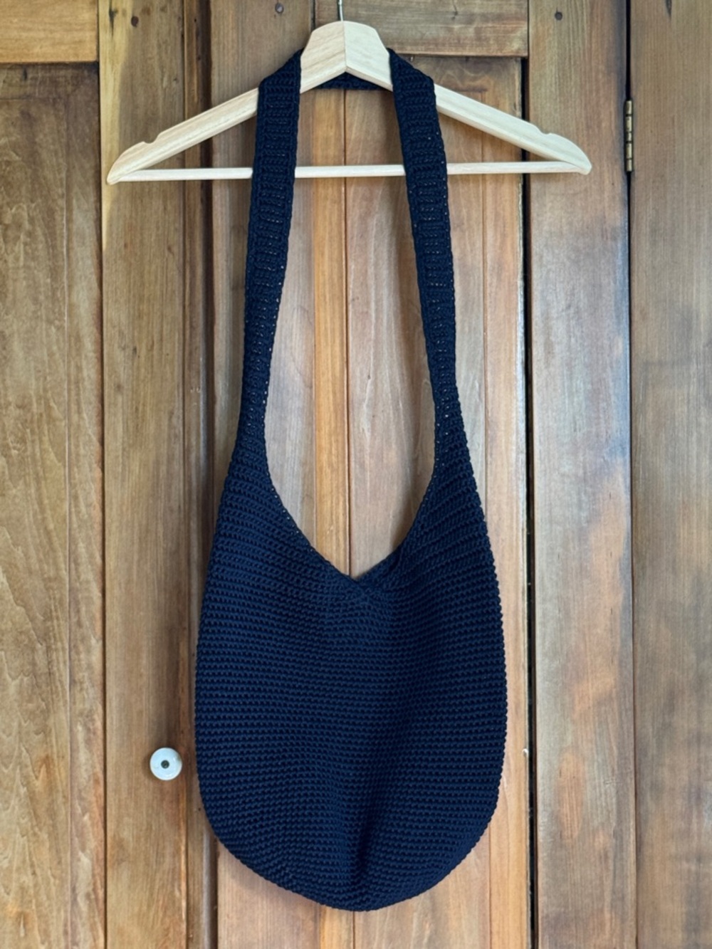 The Sak Navy Crochet Shoulder Hobo